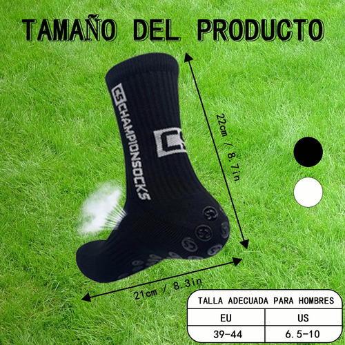 A 6 Par Calcetín Media Deportivos Fútbol Antideslizantes