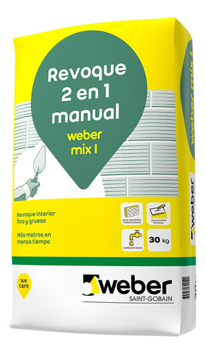 Weber Mix I - Revoque Manual 2 En 1 X 30kg Venta X Mayor