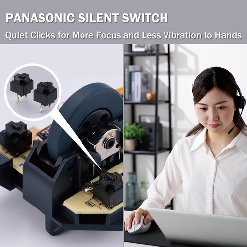 Ratón De Forma Ergonómica Inalámbrica Elecom, 24ghz Con 5