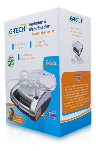 Imagem 5 de 5 de Inalador & Nebulizador G-tech Nebcom V Performance Superior