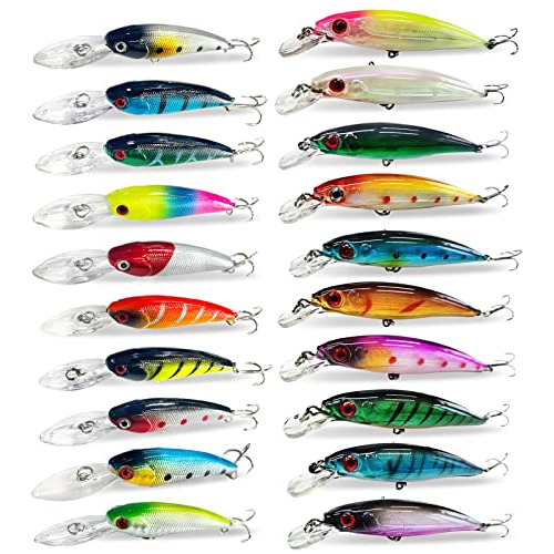 Minnow Lures Hard Fishing Lures Set 20pcs Principiantes...