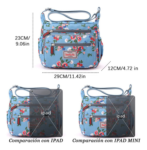 Bolso Antirrobo Impermeable Dama Bolsa Cruzada Mujer Casual
