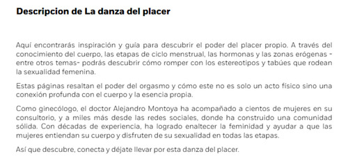 La Danza Del Placer, De Alejandro Montoya. Editorial Grijalbo, Tapa Blanda En Español, 2025