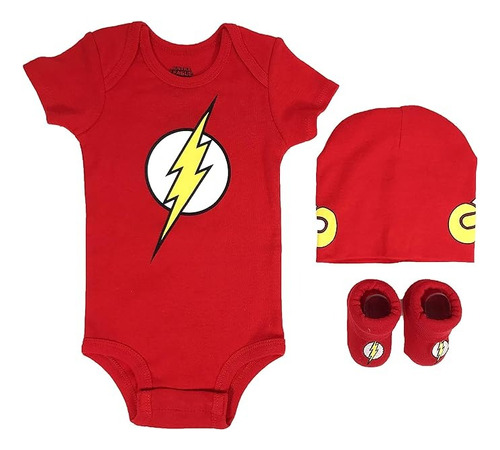 Set Pañalero Dc Comic 0-6 Meses Flash 