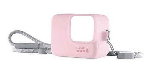 Zonazero Funda Rosa Silicona + Soga Para Camara Gopro