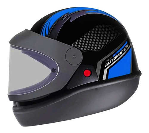 Capacete EBF Automático Bolt Azul e Preto Tamanho 58