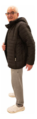 Campera De Hombre Inflable Forrada Con Polar Talles Grandes