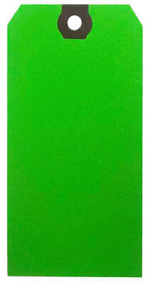 Grainger Approved 61ku06 Blank Shipping Tag,paper,green, Ggw
