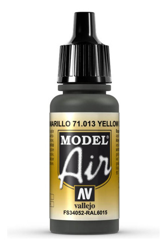 Vallejo Model Air 71013 Color Oliva Amarillo Modelismo Hobby