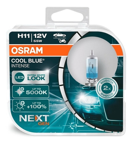 Lampara H11 Osram Cool Blue Intense Next 5000k 12v 55w