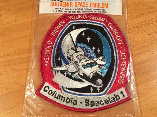 Parche Nasa Emblema Tripulacion Columbia Spacelab 1 Usa