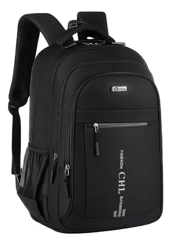 Mochila Grande Masculina Reforçada Notebook Preta Escolar