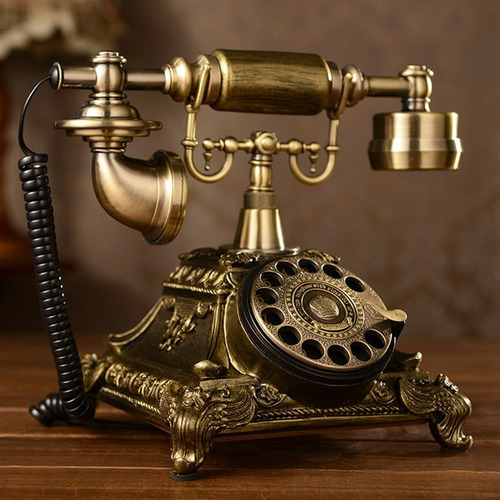 Teléfono Antiguo Giratorio Diseño Del Dial Retro Teléfono Fi