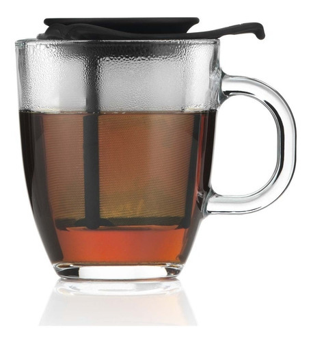 Juego De Tarro Té/colador Vaso Negro 350 Ml Bodum