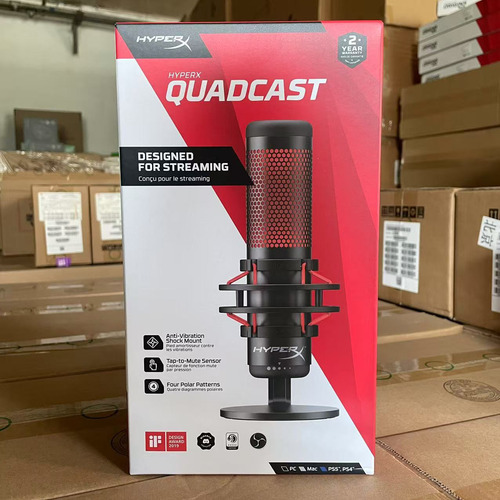 Micrófono Hyperx Quadcast S Procast Blanco