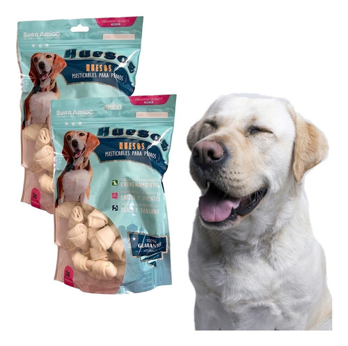 Pack 60 Huesos Snack Cartílago Masticable Comestible Perro