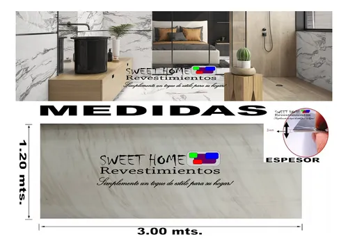 Revestimiento Pvc Imitación Marmol Pared Anti Humedad Simil Marmol 4 A Eleccion