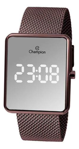Relógio Champion Feminino Ch40080m Led Espelhado