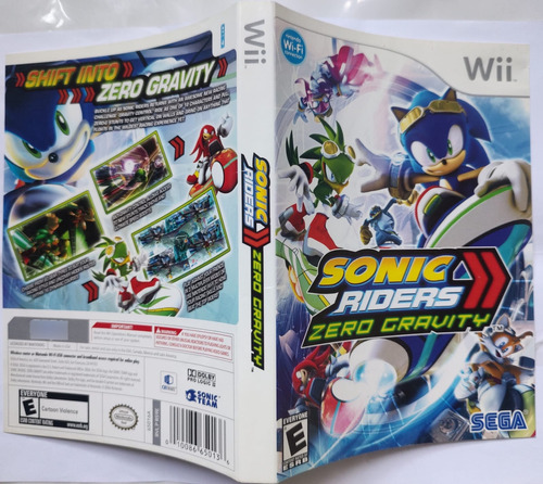 Solo Portada Sonic Riders Zero Gravity Original Nintendo Wii