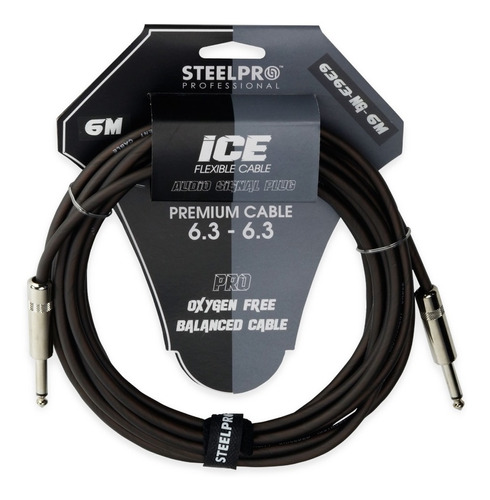 Cable Para Guitarra Profesional 6m Plug6.3-plug6.3 Steelpro