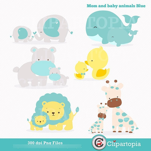 6 Packs De Imágenes Animalitos Selva Bosque Bebés