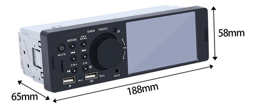 Reproductor Mp5 Para Coche Receptor De Audio Fm Llamada