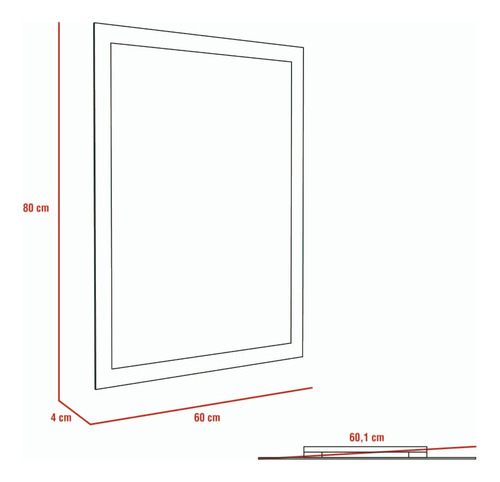Mueble De Lavamanos Khari 80 Flotante + Espejo - Duna