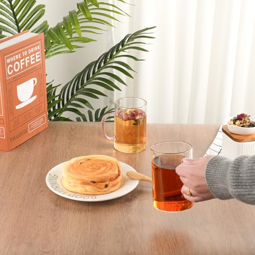 Juego De 4 Tazas Grandes De Café De Vidrio, Tazas De Té De V