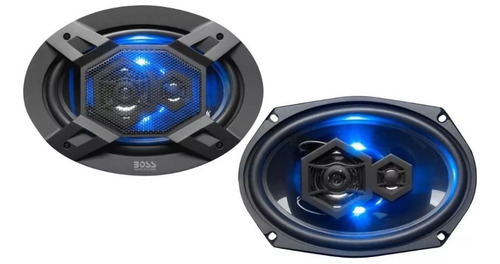 Parlantes Auto Boss B69led 6x9 500 Watts 250 Rms Elite Azul