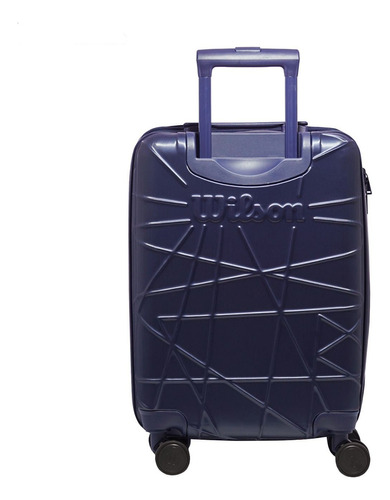 Estojo rígido Abs Wilson listrado azul Carry On 20 de 4 rodas