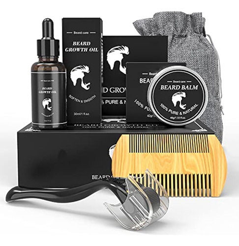 Kit De Crecimiento De Barba, Kit De Barba 5 En 1 Para Hombre