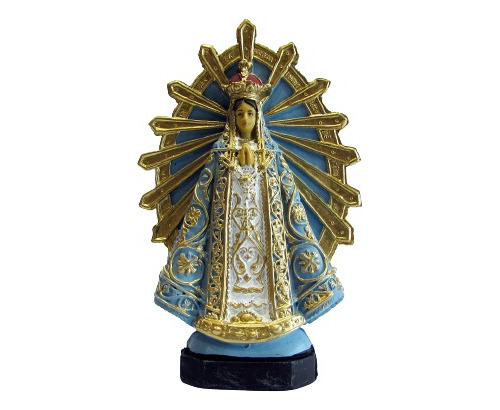 Imagen Virgen De Luján -  Pvc -  Irrompible - 14 Cm