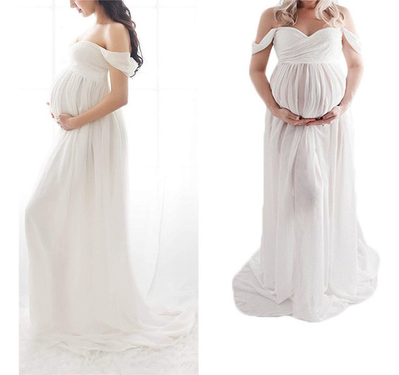 Vestido Blanco Para Embarazada Largo | MercadoLibre ????