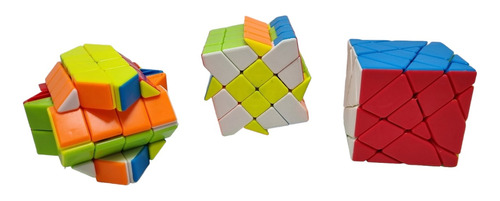 Pack Cubos Rubik Estuche Fanxin Especial Formas Stickerless