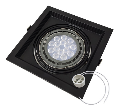 Spot Plafon Embutir 1 Luz Apto Led Ar111 Cardanico Completo