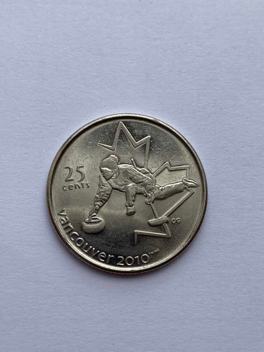 Moneda De 25 Centavos De Dólar Canadiense Del Año 2007