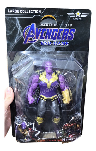 Muñeco Articulado Thanos 18cm Vengadores Avengers Con Luz 