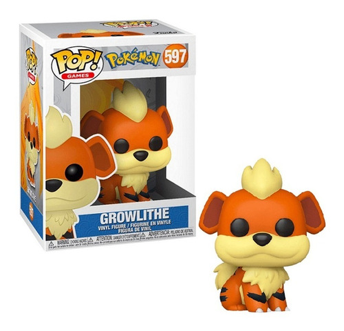 Figura De Acción Pokémon Growlithe De Funko Pop! Games