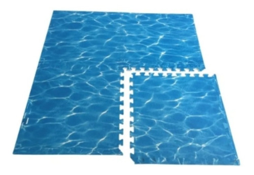 Piso Alfombra Foami Eva Puzzle Mats 4 Láminas De 60x60cm Mar