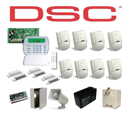 Kit De Alarma Dsc De 3 Contactos Magneticos + 8 Sensores