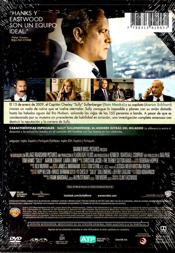 Sully Hazaña En El Hudson Tom Hanks Pelicula Dvd