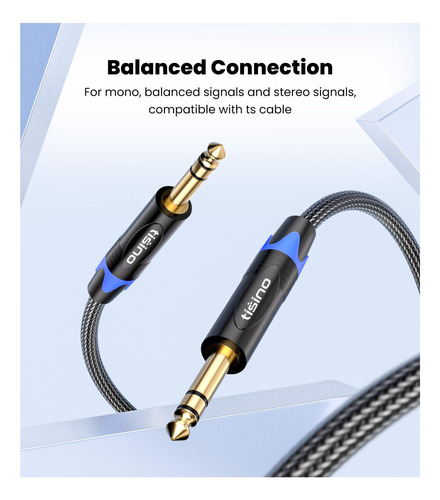 Cable Trs De Pulgada Tisino, Trs De Cuartos De Pulgada A Trs