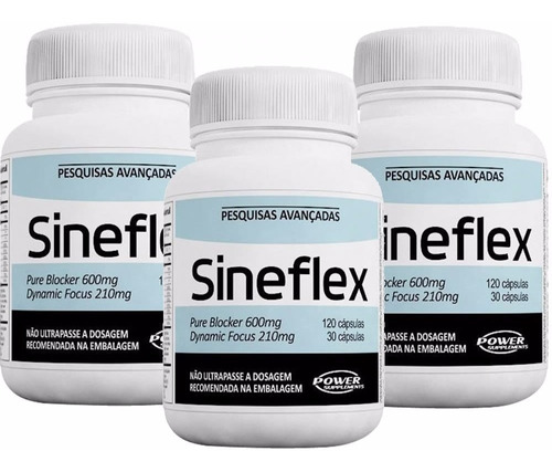 Combo 3x Sineflex 150 Cápsulas - Termogênico - Power Supplements