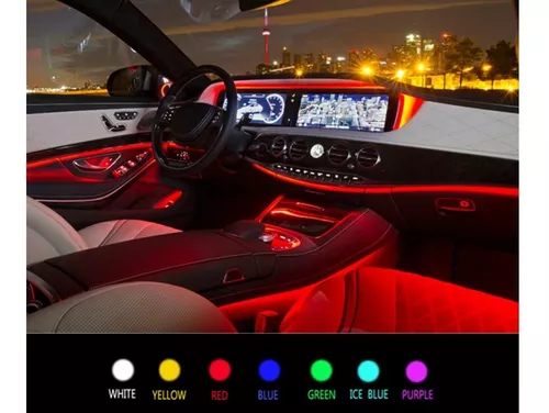 Luz de tira Led del coche, luces interiores del coche diseño de 2