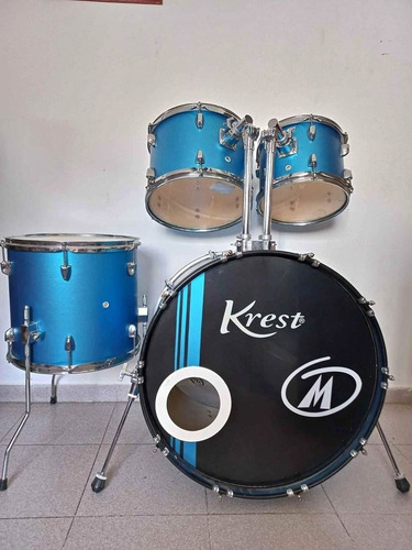 Bateria Krest 4 Cuerpos Ploteada Celeste