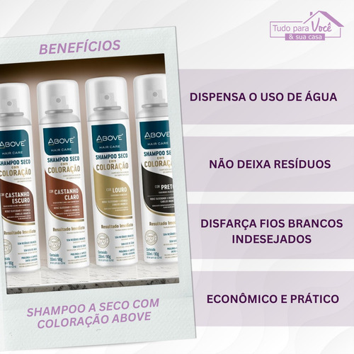 Shampoo A Seco Com Cor 150ml Perfeito Para Os Cabelos