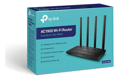 Router Inalambrico Tp-link Ac1900 Doble Banda Archer C80