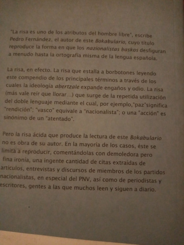 Bokabulario Para Hablar Con Nazionalistas Baskos.fernandez 6 (Usado)