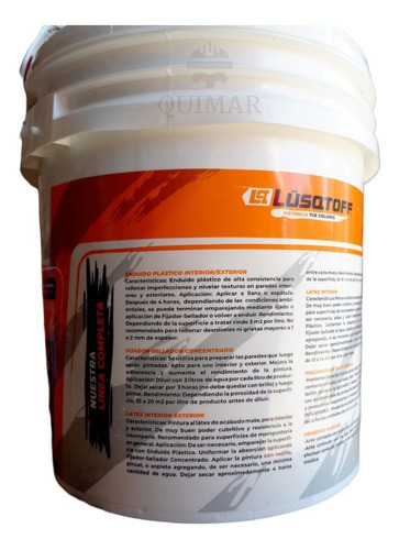 Imagen 3 de 9 de Latex Interior Exterior X 10 L Lusqtoff Llext10-8