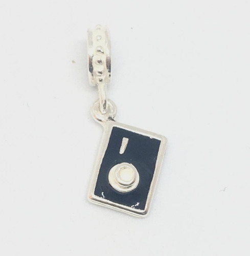 Dije Charm Dona Colgante Cámara De Fotos Esmaltada Plata 925